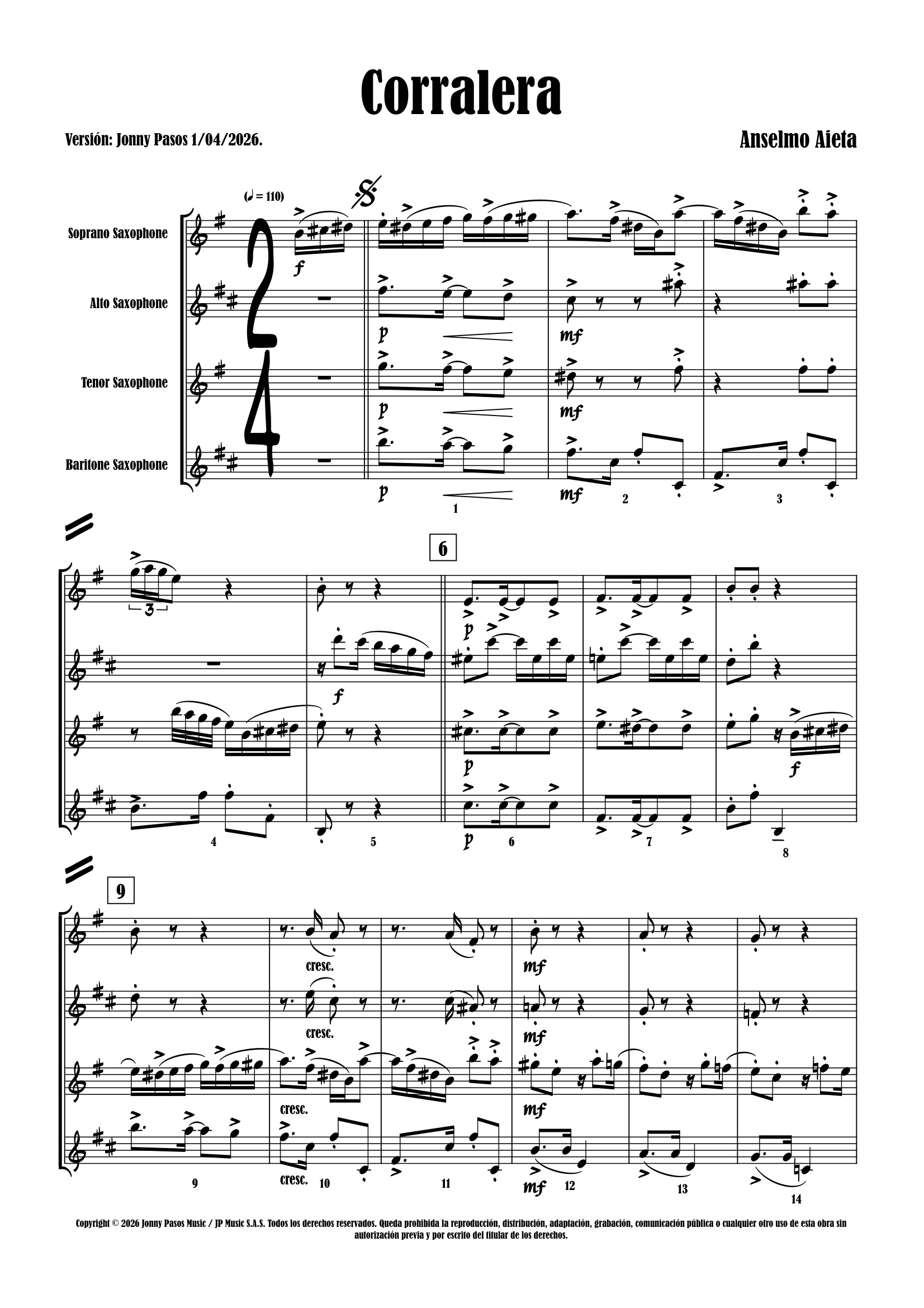 Corralera (Saxofones)