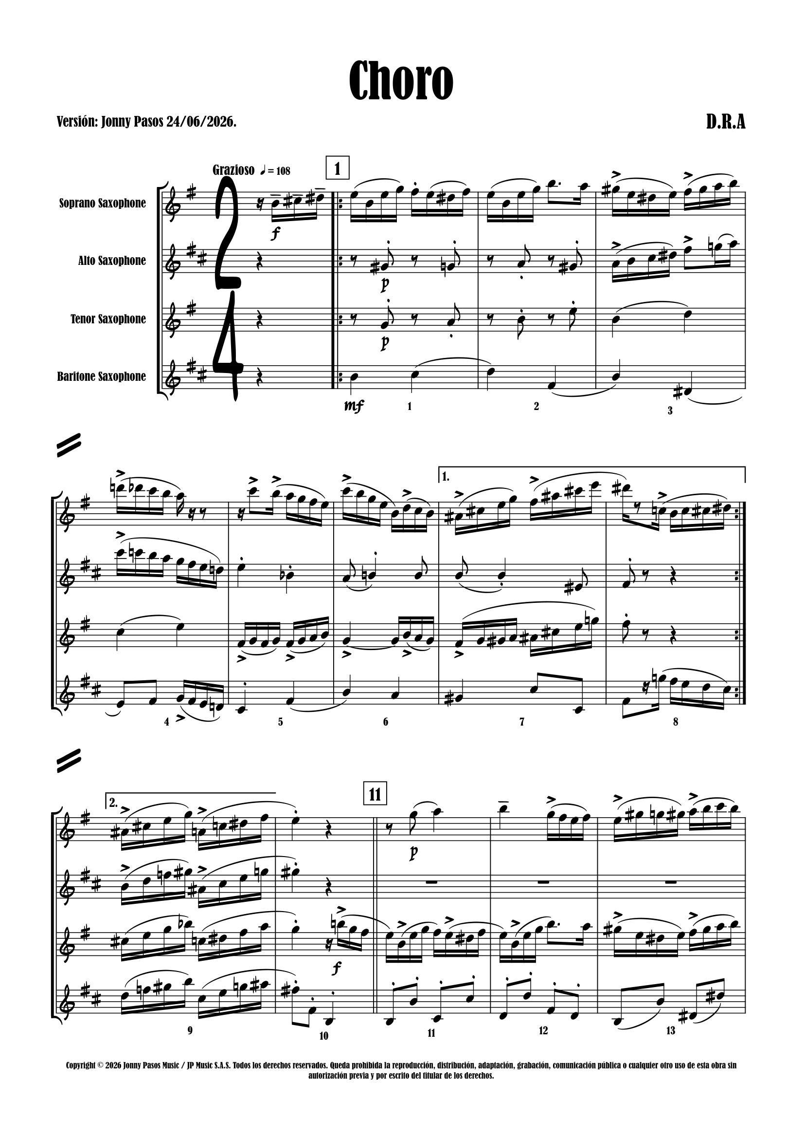Choro (Saxofones)