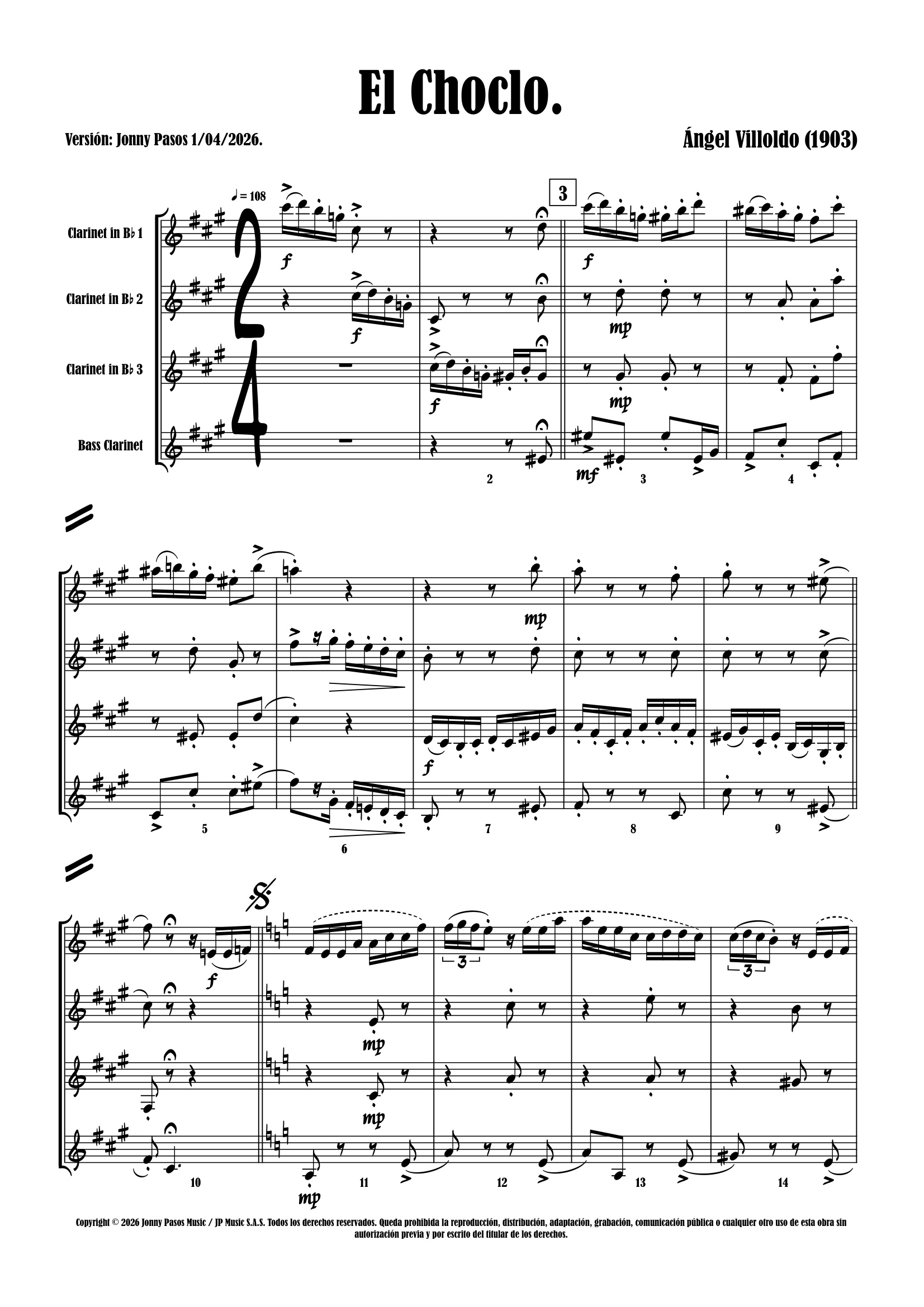 El Choclo (Clarinetes)