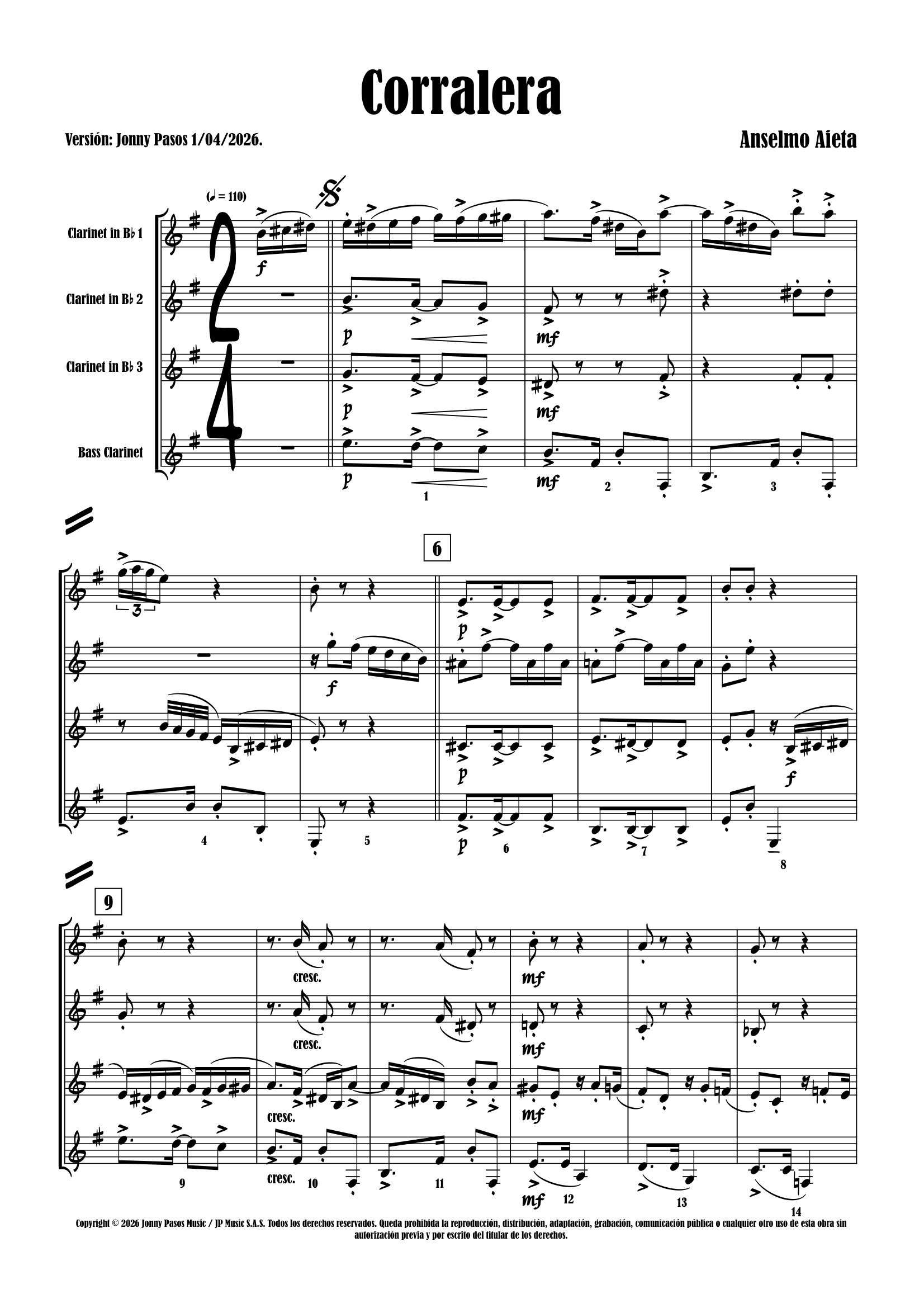 Corralera (Clarinetes)