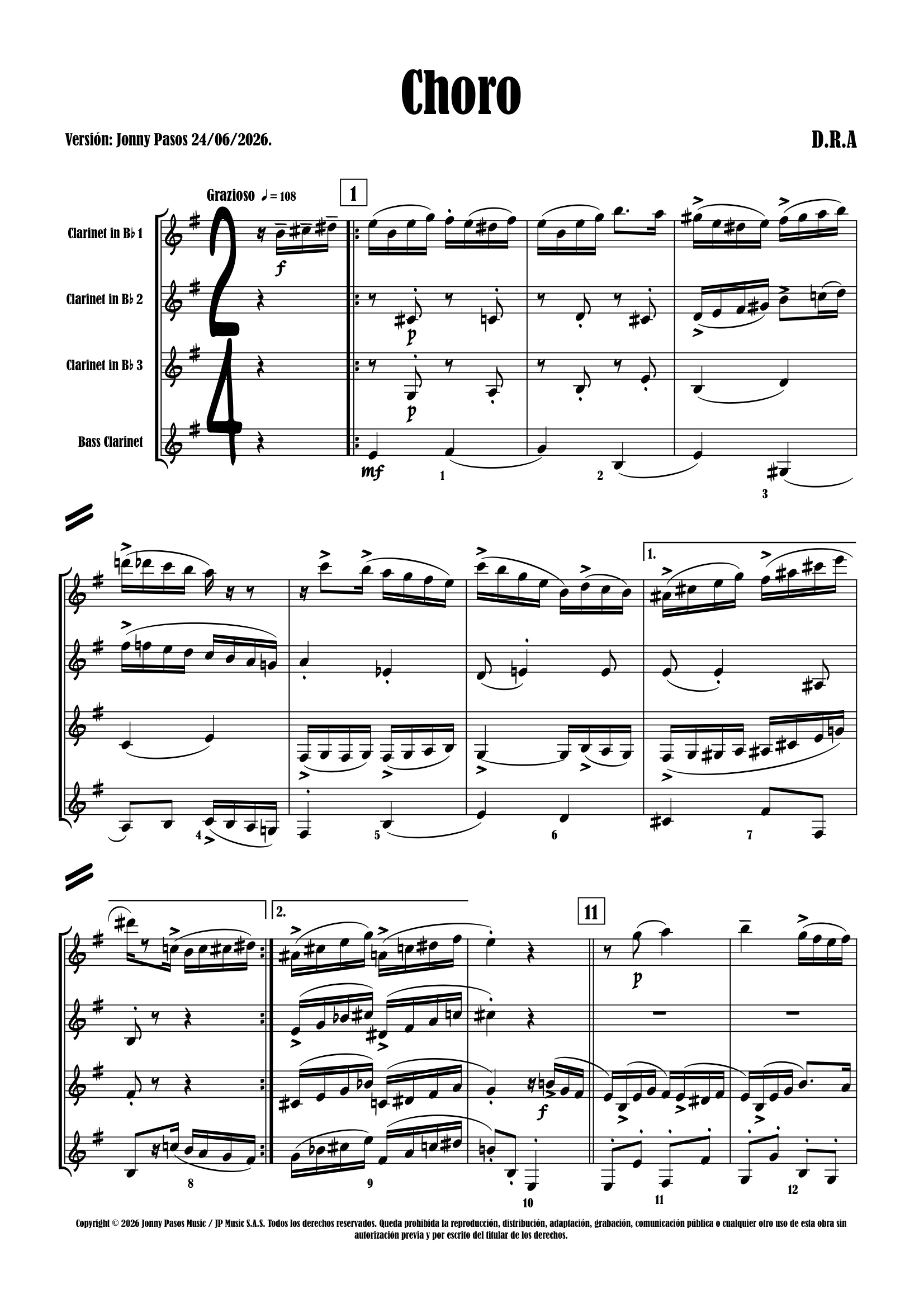 Choro (Clarinetes)