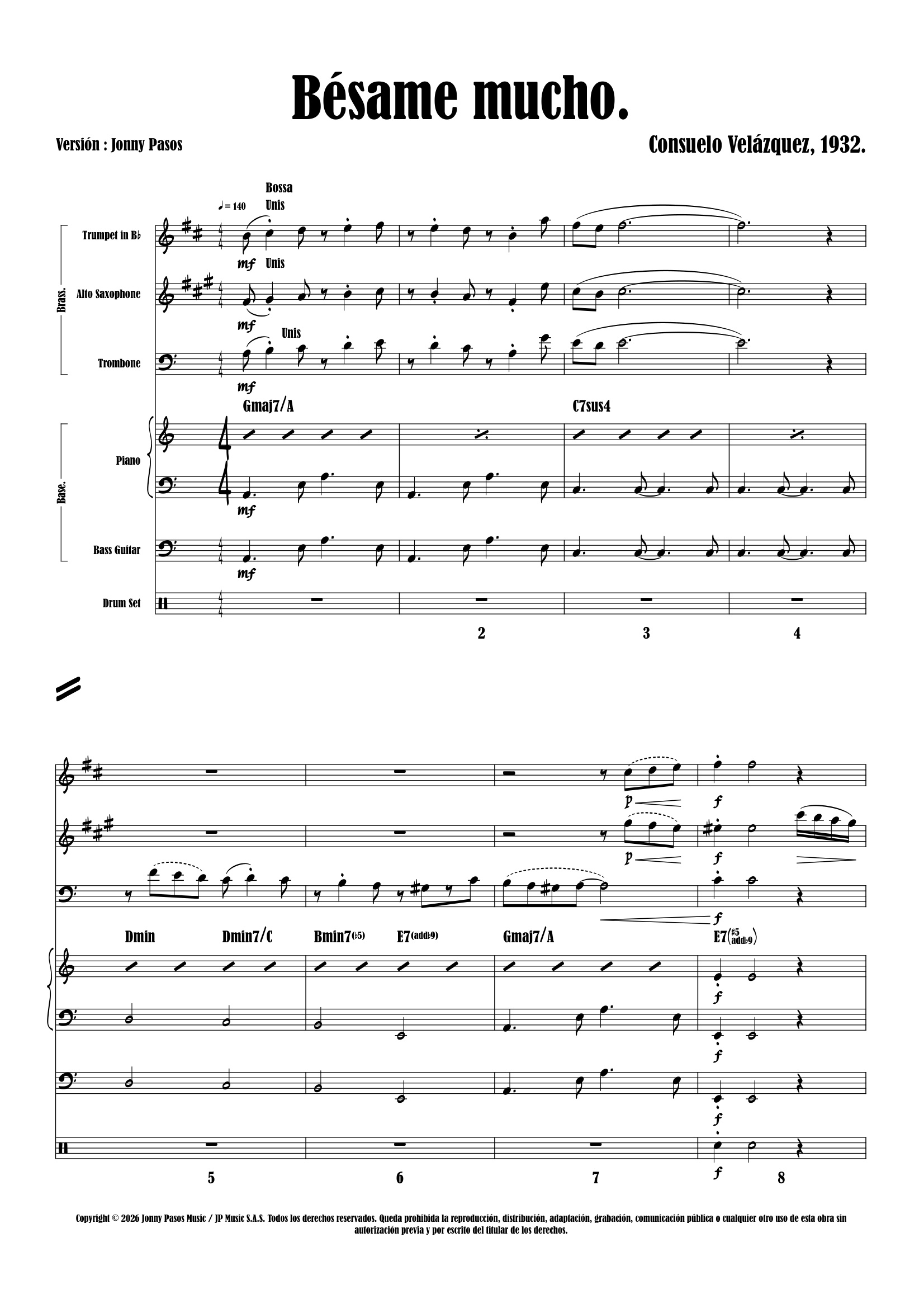 Bésame mucho (Combo Latino)
